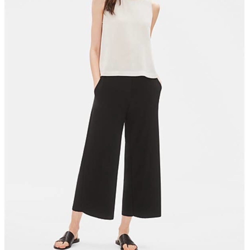 Eileen Fisher Wide Leg Pant Black Size Small